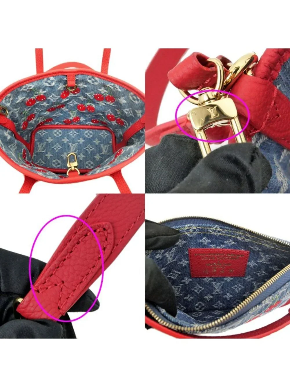 Louis Vuitton Neverfull Inside Out BB LV x Takashi Murakami Handbag Blue
